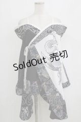 Qutie Frash / オフショルカーデ  ホワイト×ブラック H-26-02-17-025-QU-JA-KB-ZH