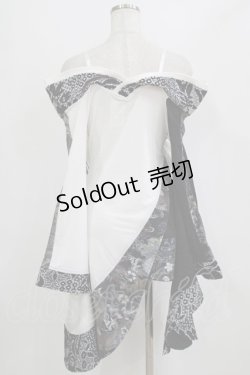 画像3: Qutie Frash / オフショルカーデ  ホワイト×ブラック H-26-02-17-025-QU-JA-KB-ZH