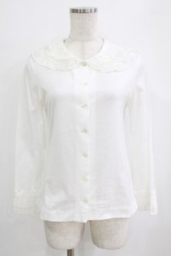 画像1: Jane Marple / フリルカットソーカーディガン  オフホワイト H-26-02-17-026-JM-TO-KB-ZH