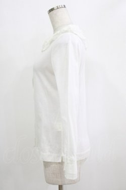 画像2: Jane Marple / フリルカットソーカーディガン  オフホワイト H-26-02-17-026-JM-TO-KB-ZH