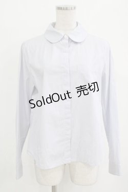 画像1: Jane Marple Dans Le Salon / ストライプブラウス  サックス H-26-02-17-027-JM-BL-KB-ZH