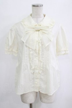 画像1: Jane Marple / チュールリボンタイ付ブラウス  アイボリー H-26-02-17-028-JM-BL-KB-ZH