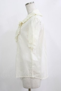 画像2: Jane Marple / チュールリボンタイ付ブラウス  アイボリー H-26-02-17-028-JM-BL-KB-ZH