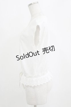 画像2: Jane Marple Dans Le Salon / レースピンタックブラウス  ホワイト H-26-02-17-029-JM-BL-KB-ZH