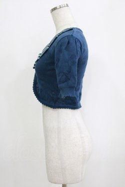 画像2: Shirley Temple / 透かし編みボレロ 160 ブルー H-26-02-17-032-ET-TO-KB-ZH