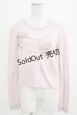 画像1: Shirley Temple / リボンパールカーディガン 160 ピンク H-26-02-17-034-ET-TO-KB-ZH