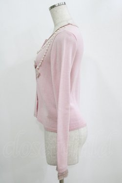 画像2: Shirley Temple / リボンパールカーディガン 160 ピンク H-26-02-17-034-ET-TO-KB-ZH