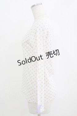 画像2: Emily Temple cute / リボン付ドットカットソー  オフ×パープル H-26-02-17-036-ET-TO-KB-ZH