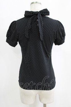 画像3: Emily Temple cute / バックリボンハイネックパフカットソー  ブラック H-26-02-17-038-ET-TO-KB-ZH