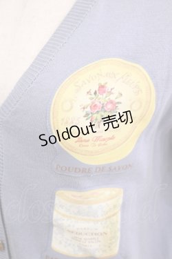 画像4: Jane Marple Dans Le Salon / Les jolie savonsのデコパージュカーディガン  ブルーグレイ H-26-02-17-039-JM-TO-KB-ZH