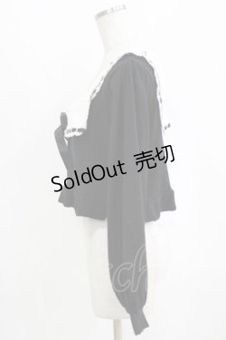 画像2: Moi-meme-Moitie / ヘーメラーセーラーカーディガン  ブラック×オフホワイト H-26-02-17-043-MO-TO-KB-ZH