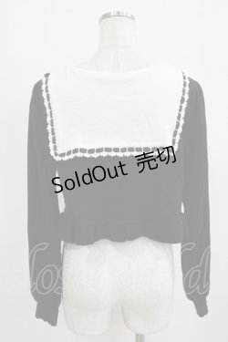 画像3: Moi-meme-Moitie / ヘーメラーセーラーカーディガン  ブラック×オフホワイト H-26-02-17-043-MO-TO-KB-ZH