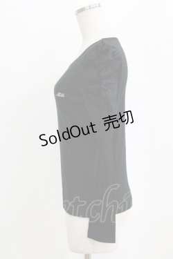 画像2: MILK / ラメロゴ刺繍カットソー  ブラック H-26-02-17-044-ML-TO-AK-ZH