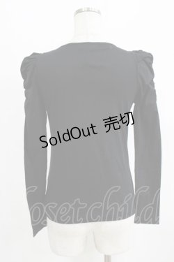 画像3: MILK / ラメロゴ刺繍カットソー  ブラック H-26-02-17-044-ML-TO-AK-ZH