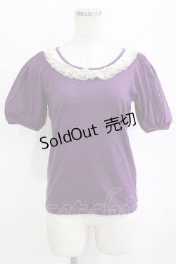 画像1: Emily Temple cute / チュールレースパフカットソー  パープル H-26-02-17-047-ET-TO-KB-ZH