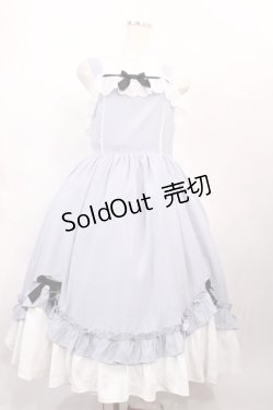 画像1: Chalmiere / 不思議の国のジャンパースカート M サックス H-26-02-17-1001-0-OP-NS-ZH