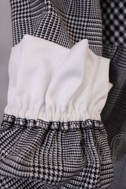 画像4: Nile Perch / Vフリルチェックワンピース Free ブラック H-26-02-17-1005-LO-OP-NS-ZH