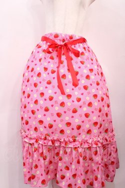 画像1: Nile Perch / いちご柄スカート Free ピンク H-26-02-17-1006-LO-SK-NS-ZH