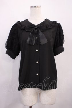画像1: Lily Merry / リボンブラウス L ブラック H-26-02-17-1012-LO-BL-NS-ZH