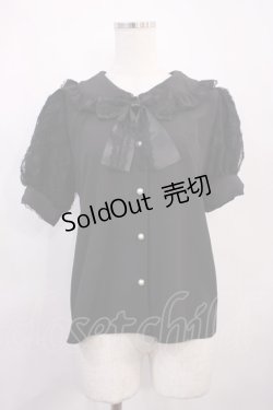 画像1: Lily Merry / リボンブラウス L ブラック H-26-02-17-1012-LO-BL-NS-ZH