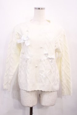 画像1: Nile Perch / パールリボンニット Free オフ H-26-02-17-1013-LO-TO-NS-ZH