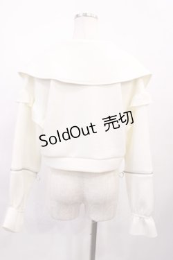 画像2: axes femme / ジップデザインフリルパーカー Free 白 H-26-02-17-1014-AX-TO-NS-ZH