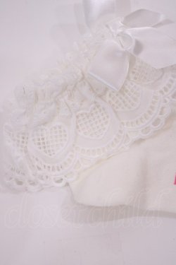 画像2: BABY,THE STARS SHINE BRIGHT / ハートレースクルー丈ソックス  オフ H-26-02-17-1020-BA-ZA-NS-ZH