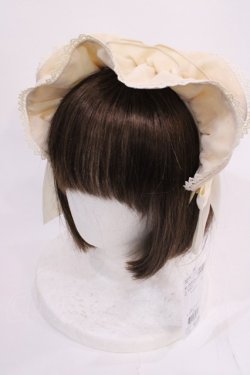 画像1: axes femme kawaii / ドットチュールフリルカチューシャ  生成り H-26-02-17-1024-AX-AC-NS-ZH