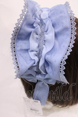 画像2: axes femme kawaii / ドットチュールフリルカチューシャ  ブルー H-26-02-17-1025-AX-AC-NS-ZH