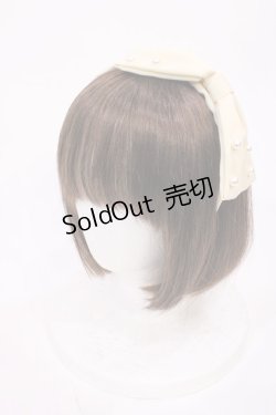 画像1: m petit by misako / パールリボンカチューシャ  アイボリー H-26-02-17-1026-LO-AC-NS-ZH