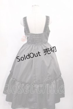 画像2: m petit by misako / TT*AOKストライプジャンパースカート L グレー H-26-02-17-1002-LO-OP-NS-ZH