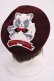 画像1: ALICE and the PIRATES / クリスのもこもこワッペンベレー帽  ボルドー H-26-02-17-1038-PA-AC-NS-ZH (1)