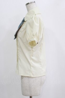 画像2: Kurumi Collaboration / マリンアカデミアブラウス S アイボリー×サックス H-26-02-17-001-GO-BL-KB-ZH