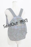 Jane Marple / タータンチェックリュックサック  グリーン×ネイビーチェック H-26-02-17-052-JM-BG-KB-ZH
