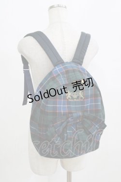 画像1: Jane Marple / タータンチェックリュックサック  グリーン×ネイビーチェック H-26-02-17-052-JM-BG-KB-ZH