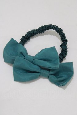 画像1: Jane Marple / ダブルリボンヘアゴム  ブルー H-26-02-17-062-JM-AC-KB-ZH