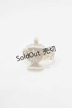 画像1: Jane Marple / 百合紋章グラスリング 約12号 ゴールド H-26-02-17-064-JM-AC-KB-ZH