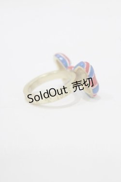 画像3: Jane Marple / Londonリボンのリング 約11号 トリコロール×ゴールド H-26-02-17-066-JM-AC-KB-ZH