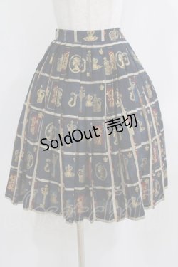 画像1: Jane Marple / ロイヤルライブラリーのミドルスカート  ネイビー H-26-02-17-013-JM-SK-KB-ZH