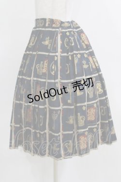 画像2: Jane Marple / ロイヤルライブラリーのミドルスカート  ネイビー H-26-02-17-013-JM-SK-KB-ZH