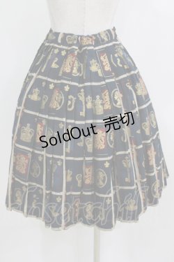 画像3: Jane Marple / ロイヤルライブラリーのミドルスカート  ネイビー H-26-02-17-013-JM-SK-KB-ZH