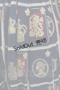 画像4: Jane Marple / ロイヤルライブラリーのミドルスカート  ネイビー H-26-02-17-013-JM-SK-KB-ZH