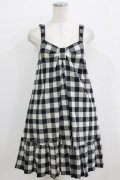 Emily Temple cute / ギンガムチェックノースリーブワンピース  ブラック H-26-02-17-014-ET-OP-KB-ZH