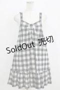 Emily Temple cute / ギンガムチェックノースリーブワンピース  ブラック H-26-02-17-014-ET-OP-KB-ZH
