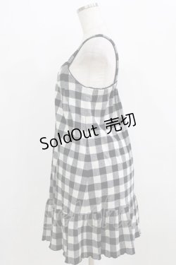 画像2: Emily Temple cute / ギンガムチェックノースリーブワンピース  ブラック H-26-02-17-014-ET-OP-KB-ZH