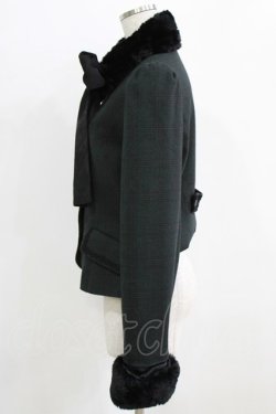 画像2: Sheglit / "Hansel"ショートコート  ダークグリーンチェック H-26-02-17-017-EL-CO-KB-ZH