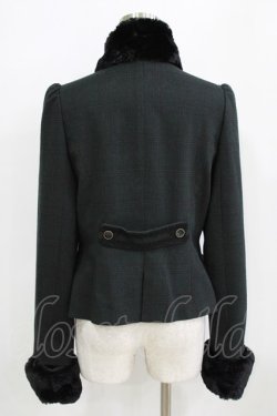 画像3: Sheglit / "Hansel"ショートコート  ダークグリーンチェック H-26-02-17-017-EL-CO-KB-ZH