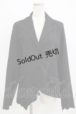 画像1: gouk / 桜刺繍ジャケット  黒 H-26-02-17-018-GO-JA-AK-ZH
