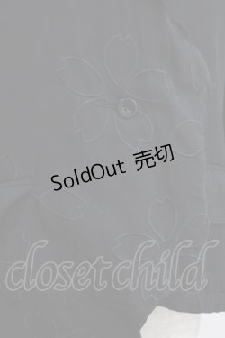 画像4: gouk / 桜刺繍ジャケット  黒 H-26-02-17-018-GO-JA-AK-ZH