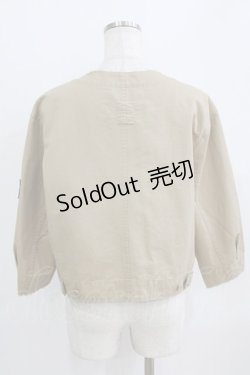 画像3: Jane Marple Dans Le Salon / ワッペンノーカラージャケット  ベージュ H-26-02-17-021-JM-JA-KB-ZH